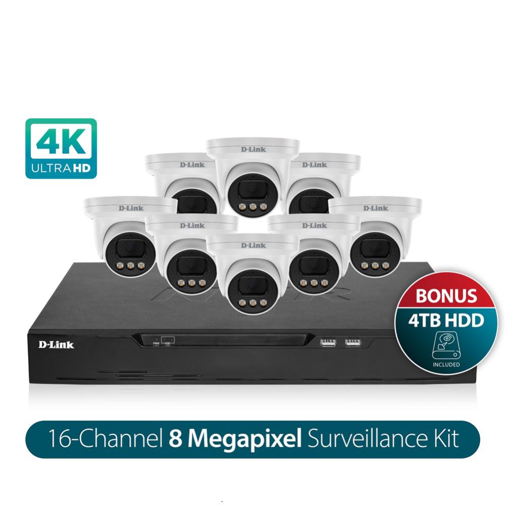 D-Link DCS-F4808E Vigilance 8 x 8MP Kit