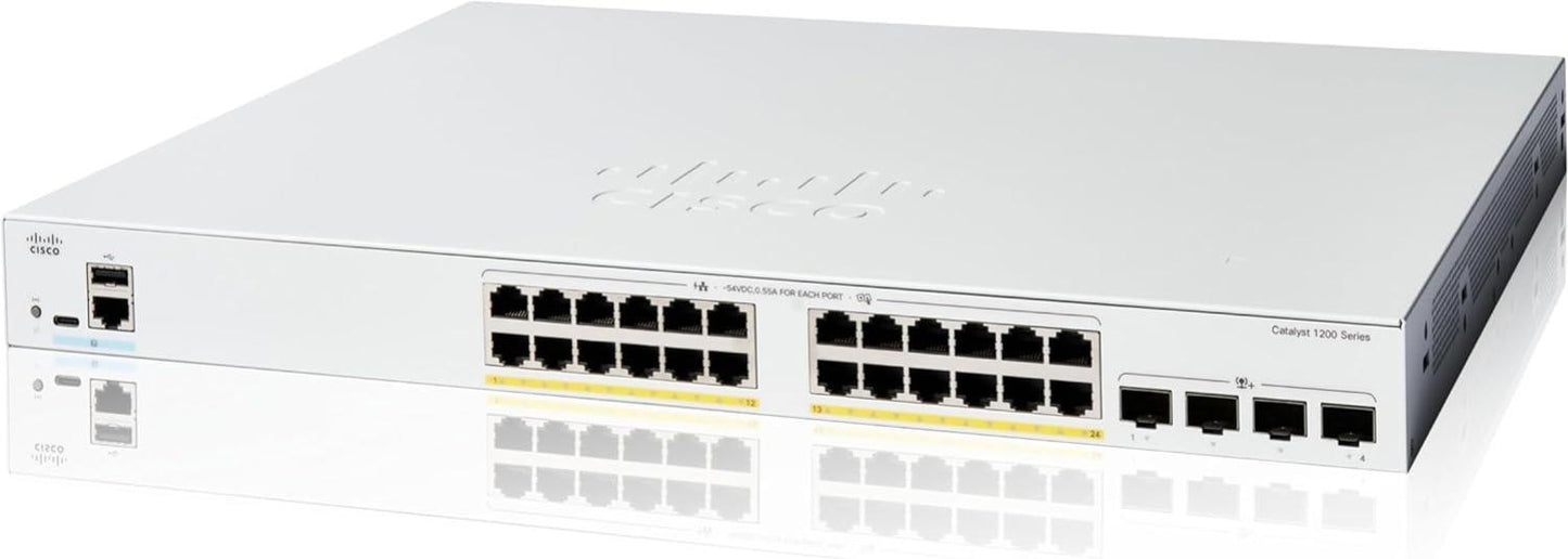 Cisco 24-Port GE 375W PoE+ 4 SFP+ Switch